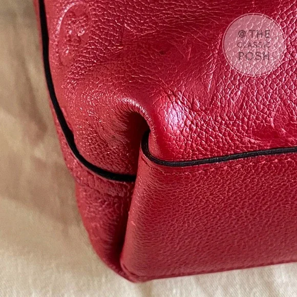 ❌SOLD❌ Louis Vuitton Bastille PM Empreinte Cerise Red Leather Tote Bag DU2184 - Picture 11 of 14